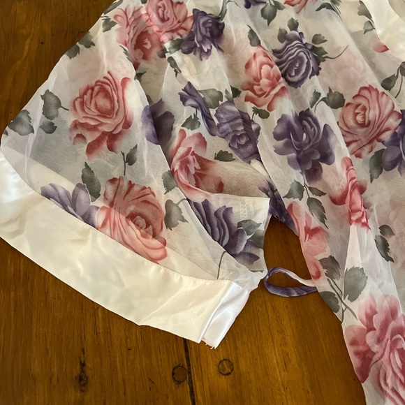 Contessa Di Roma Floral Kimono Robe Size Large - Picture 5 of 15